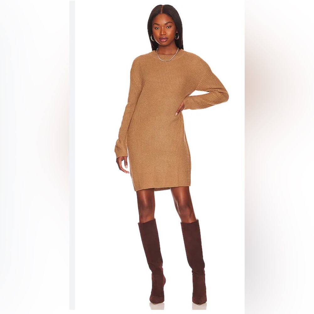 REVOLVE Stitches & Stripes Lana Sweater Dress in Camel Small